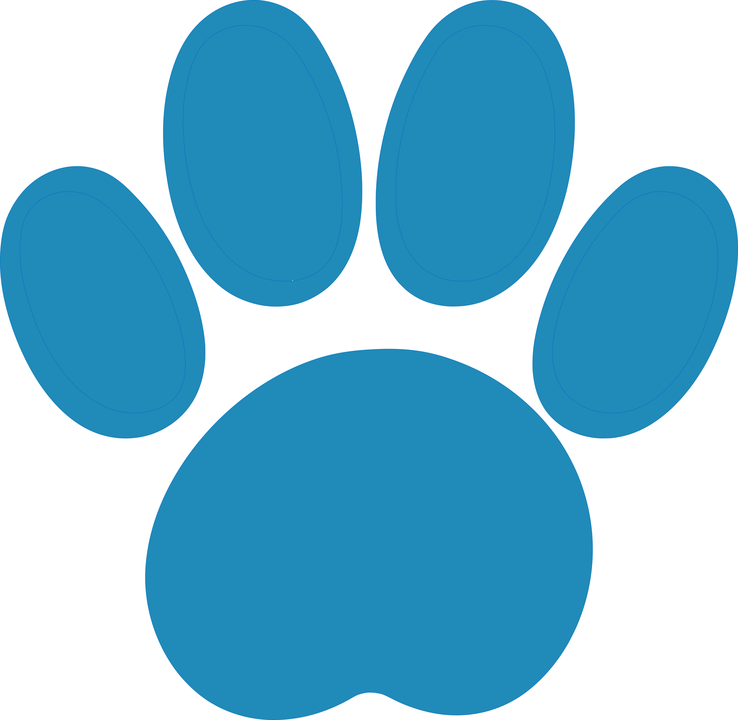 Blue Paw Print